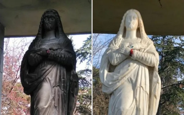 Restauración de la Virgen Blanca de Moncloa (Madrid). Crédito: Cedida a ACI Prensa por Fernando González Romero.