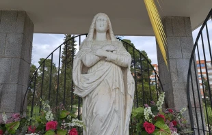 Virgen Blanca de Moncloa restaurada. Crédito: Nicolás de Cárdenas / ACI Prensa