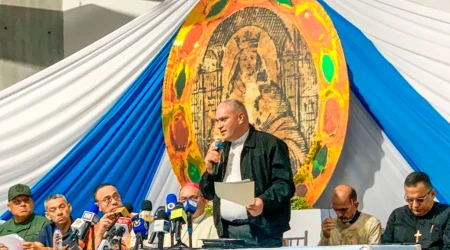 Conferencia de prensa de presentación de las celebraciones por la Virgen de Coromoto en Guanare, Venezuela.