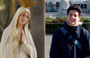 Virgen de Fátima. Crédito: Pixabay Carlo Acutis en el Santuario de Fátima (Portugal). Crédito: Asociación Carlo Acutis