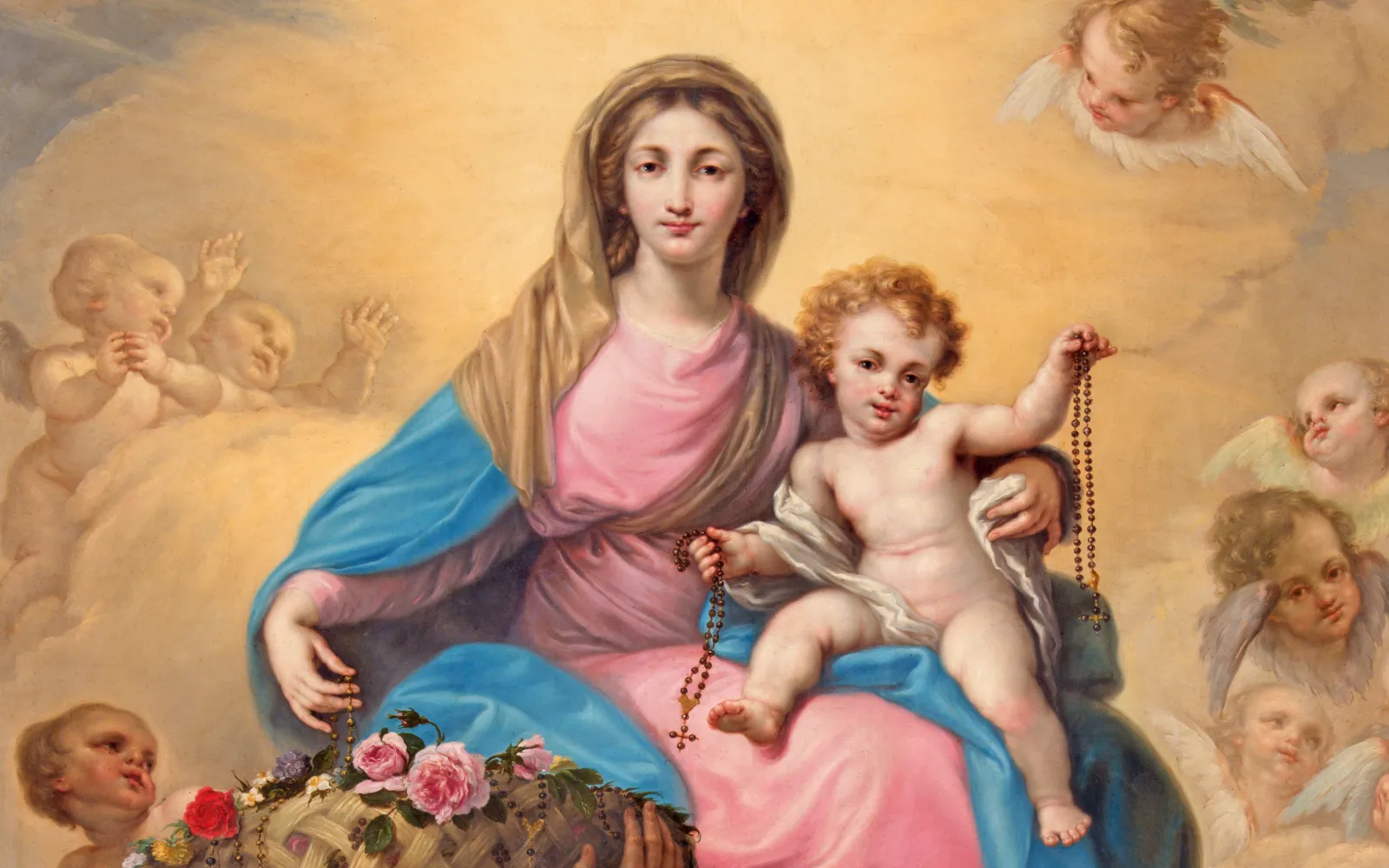 La Virgen María y el Niño con el Santo Rosario?w=200&h=150