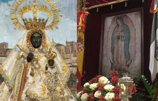 Imágenes de la Virgen de Guadalupe en España y México que están en los santuarios marianos. Crédito: Arquidiócesis primada de Toledo y México.