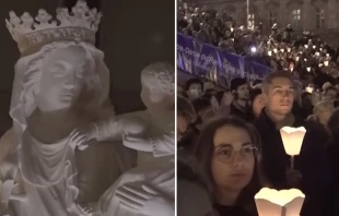 La Virgen María y el Niño vuelven a la Catedra de  Notre Dame de París para la reapertura de la catedral el próximo 7 de diciembre. Crédito: EWTN