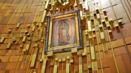 Imagen original de la Virgen de Guadalupe en su Santuario en Ciudad de México