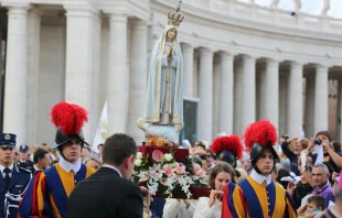 La Virgen de Fátima en el Vaticano Crédito: Dicasterio para la Evangelización