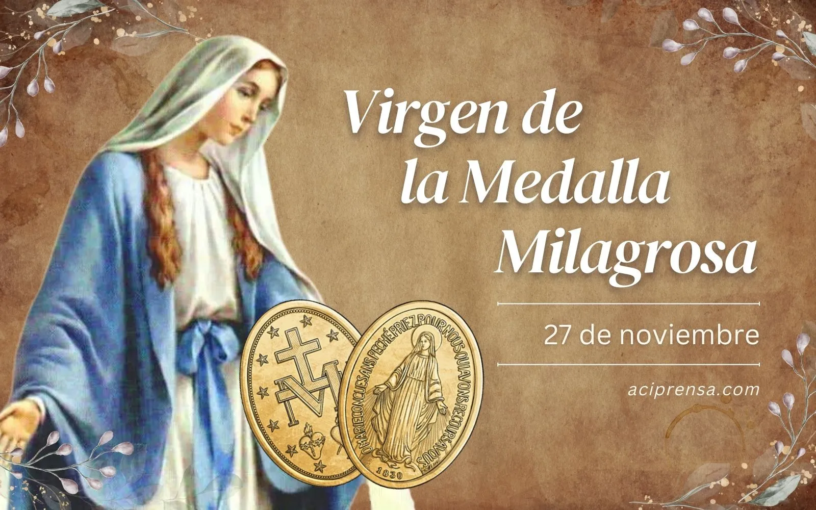 Santoral católico del 27 noviembre: Virgen de la Medalla Milagrosa