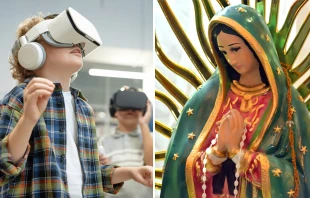 Imagen referencial de niños utilizando gafas de realidad virtual / Imagen de la Virgen de Guadalupe Crédito: Canva SeventyFour / JVModel