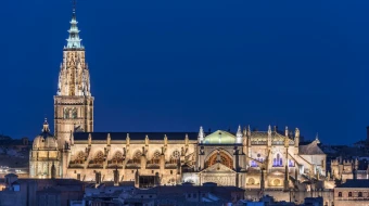 Vista nocturna de la Catedral de Toledo, Primada de España.