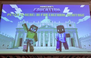 Para recrear la basílica de San Pedro se han empleado las tecnologías más avanzadas en escaneo 3D Crédito: Daniel Ibañez/ EWTN News