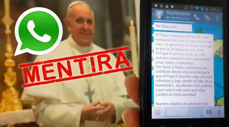 Circula bulo en WhatsApp sobre supuesta cirugía al Papa Francisco